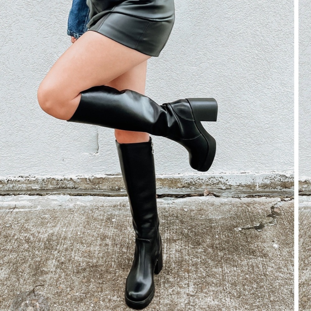 Dirty Laundry Go Girl black knee high boots